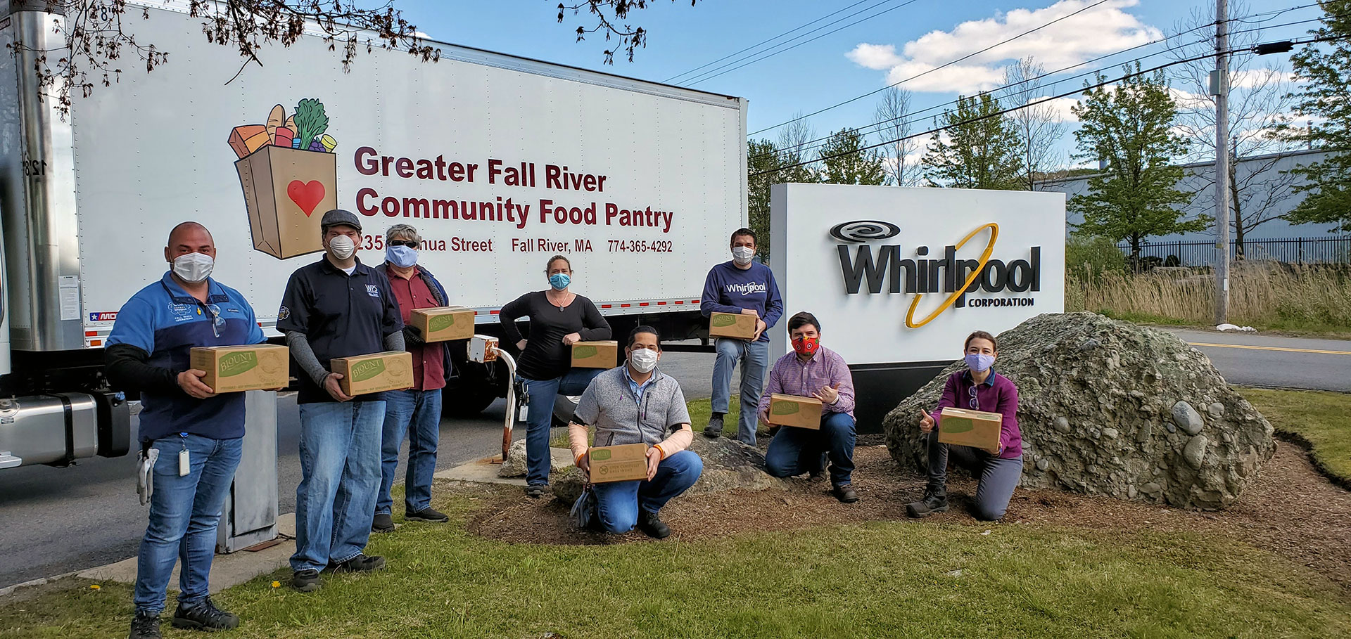 Whirlpool Fall River Foodbank donation